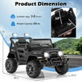 thumbnail image 3 of OLAKIDS Ride on Truck, 12V Battery Powered Electric Vehicle for Kids with Remote Control, Bluetooth, Power Display, LED Lights, Music Player, Ride on Toy for 3+ Boys Girls, 3 of 10