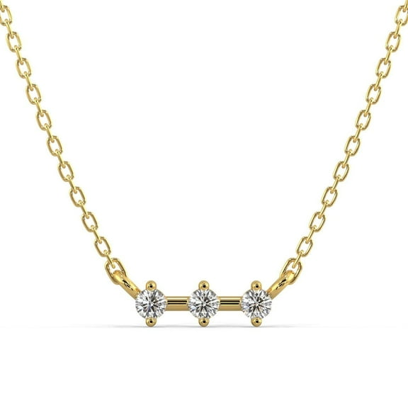 Silvermist Jewelry Strike of Three Pendant Necklace 18K Yellow Gold over 925 Sterling Silver | Everyday Jewelry for Women, Birthday Gift for Her