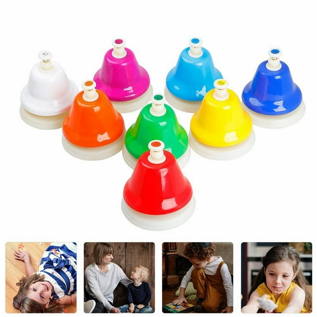 IMENGL 1 Set Of Colorful Handbell Toys 8 Tone Percussion Toys Children's Early Education Musical Instruments Children's Desk Bells Early Classifying,Education Materials,Humanizing Education,Illibera