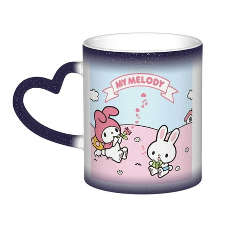 

My Melody Ceramic Mug For Men And Women Cute Coffee Water Mug Cup For Christmas Holiday Unique Design With Handle For Home Office Decorative Coffee Tea Cup For Women Men 11 Oz Blue