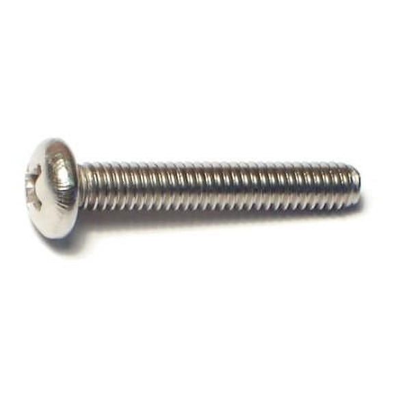 #8-32 x 1" 18-8 Stainless Steel Coarse Thread Phillips Pan Head Machine Screws MSPSS-140