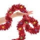 thumbnail image 2 of Guirnalda navideña de 4,9 m a pilas | Espumillón rojo brillante | Decoración metálica colgante para fiestas y festividades, 2 of 5