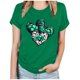 thumbnail image 1 of Camisetas de Manga Corta para las Mujeres de Moda Imprimir Cuello Redondo Camiseta, Mezcla de Poliéster Ligero para Primavera Verano Otoño, 1 of 8