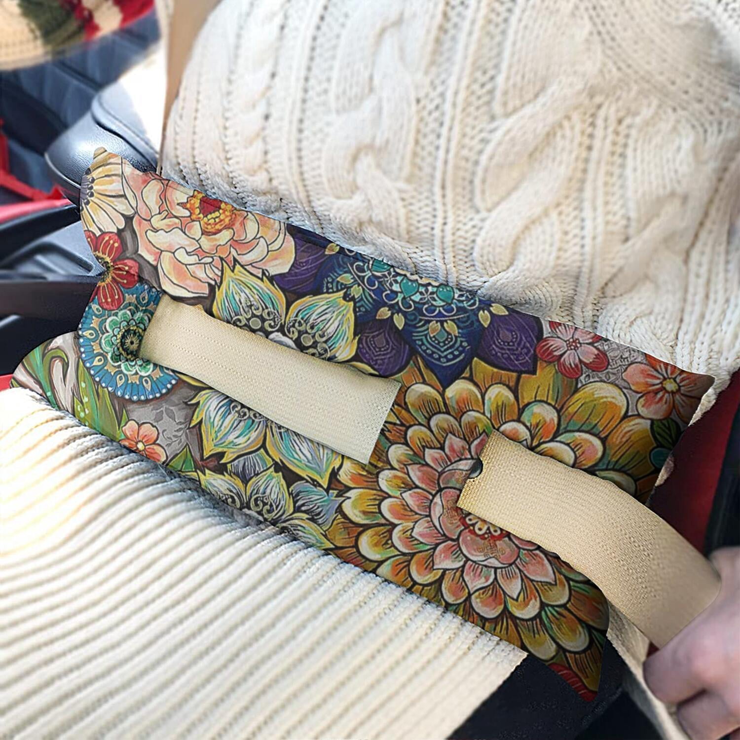 Post Surgery Recovery Pillow Adjustable Seatbelt Cushion for Mastectomy & Abdominal Surgeries, Lightweight & Shock-Absorbing (Tribal Pattern)