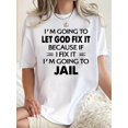 thumbnail image 2 of Women's Casual Letter Print T-Shirt - Comfy Crew Neck, Short Sleeve, Stretchy Polyester Blend, Machine Washable - Perfect for Summer & Everyday Fashion, 2 of 8