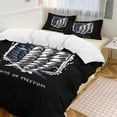 thumbnail image 1 of Attack on Titan Anime Home Bed 3-piece Set, Classic Japanese Anime Polyester Wash Student Dormitory Set, 1 of 5