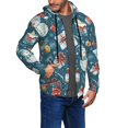thumbnail image 2 of Uemuo Christmas Snowman Gift for Men's Fashion Full-zip Hoodies & Sweatshirts with Kangaroo Pocket, Zip-up Hooded Sweatshirt, Moisture Wicking & Breathable-Medium, 2 of 5