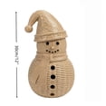 thumbnail image 3 of Snowman Figurine, 12 in Woven Texture Tabletop Decoration, Christmas Holiday Decor, 3 of 7