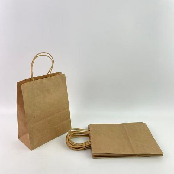 EIiovcnya Gift bags,Gift Bags with Handles,8 x 4.25 x 10.5 Inches,Brown Paper Bags with Handles bulk, Shopping Bags, Party Bags, Retail Bags, Merchandise Bags, Favor Bags