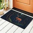 thumbnail image 2 of Bathroom Rug Non-Slip Mat, Super Soft Absorbent Bath Mat - Cartoon Deer Forest Flannel Non-Slip Floor Mat, 36"x24", 2 of 8