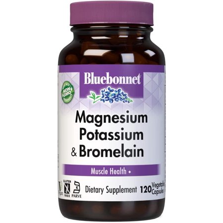 Bluebonnet Nutrition Magnesium Potassium & Bromelain, 120 Vegetable Capsule