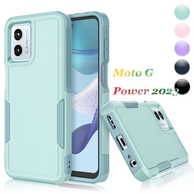 For Motorola Moto G 5G 2023 Phone Case,2 in 1 Hard PC Phone Case for Moto G 5G 2023 , Rubber & Rugged Shockproof Full Body Protection Case Cover - Black