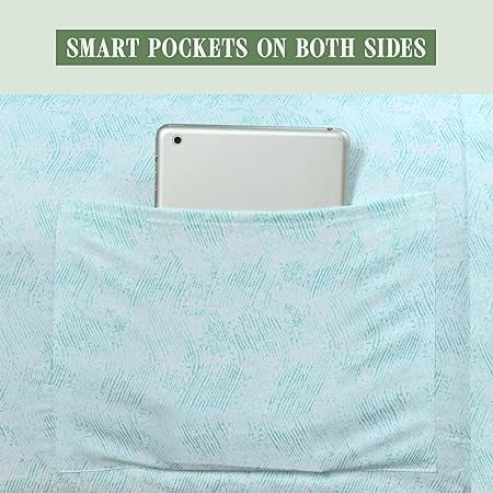 Elegant Comfort 6-Piece Sheet Set - Softest & Coziest, Deep Pocket, Wrinkle Resistant, Twin, Wave Aqua