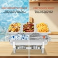 thumbnail image 4 of PRIJESSE 2-Pack Chafing Dish Buffet Set, 9 Qt Stainless Steel Foldable Catering Food Warmer Half Size Food Pan, 4 of 8
