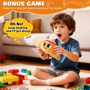 Croissant Hot Potato Game for Kids, Interactive Flip and Pass Party Game with 3 Play Modes, 50+ Funny Sounds and Sayings, Indoor and Outdoor Family Game, Birthday Gift for Boys and Girls Ages 3-8