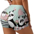 thumbnail image 2 of Naloa Cute Panda Biker Shorts for Women Seamless Scrunch Short Women’s Yoga Shorts for Gym Running Sport Shorts - XX-Large, 2 of 9