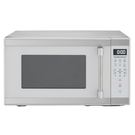 Hamilton Beach 1.1 Cu. ft. 1000 W Mid Size Microwave Oven  1000W  White Stainless Steel