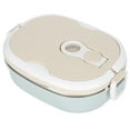 thumbnail image 2 of Lunch Box, Food Grade Food Container, Hygienic High Temperature Resistant Portable For Work Travel School Home Single Layer 900ml,2 Layer 1800ml,3 Layer 2700ml, 2 of 8