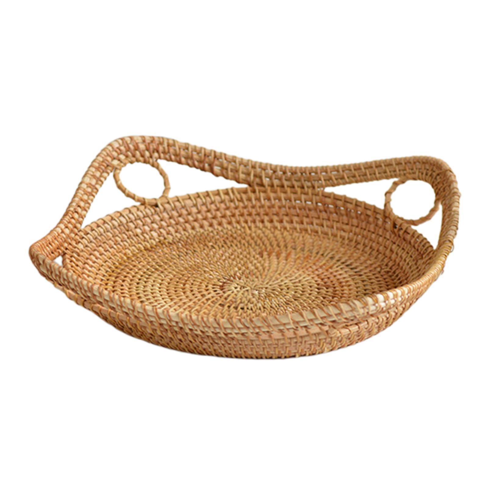 Fruit And Vegetable Storage Round Wicker Baskets for Serving Potatoes