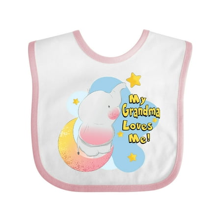 

Inktastic My Grandma Loves Me Gift Baby Boy or Baby Girl Bib