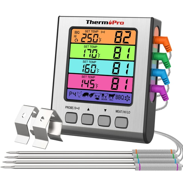 Termómetro Digital para Carne ThermoPro TP17H con 4 Sondas