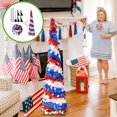 thumbnail image 1 of Yialzm USA Independence Day 4.92ft Home Party Decoration Tree Ornament Festive Atmosphere Easy Install Long Lasting Telescopic Design Suit for Living Room Patio Celebration, 1 of 8