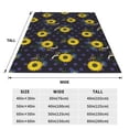 thumbnail image 3 of Fuzoiu Sunflowers Print Ultra-Soft Micro Fleece Blanket,All Seasons Flannel Throw, Lightweight Blanket for Bed, Sofa, Couch, Movie Night, Camping, and Travel-50"x40", 3 of 7