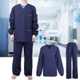 thumbnail image 4 of Traje de enfermería uniforme de enfermera transpirable dentista médicos salón camisa pantalones ropa conjunto mujeres manga larga XXXL, 4 of 8