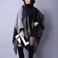 thumbnail image 2 of Minnieouse Ponchos de moda, capas ligeras, suaves, de gran tamaño, chales, silenciador lavable, bufanda acolchada de Cachemira de simulación Accesorios de disfraces Negro, 2 of 5