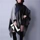 thumbnail image 3 of Minnieouse Ponchos de moda, capas ligeras, suaves, de gran tamaño, chales, silenciador lavable, bufanda acolchada de Cachemira de simulación Accesorios de disfraces Negro, 3 of 5