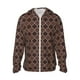 thumbnail image 1 of Fotbe Brown Gold Grid Chaqueta con Protección Solar UPF 50+ para Hombre y Mujer, Camisa con Capucha y Bolsillos-Large, 1 of 7