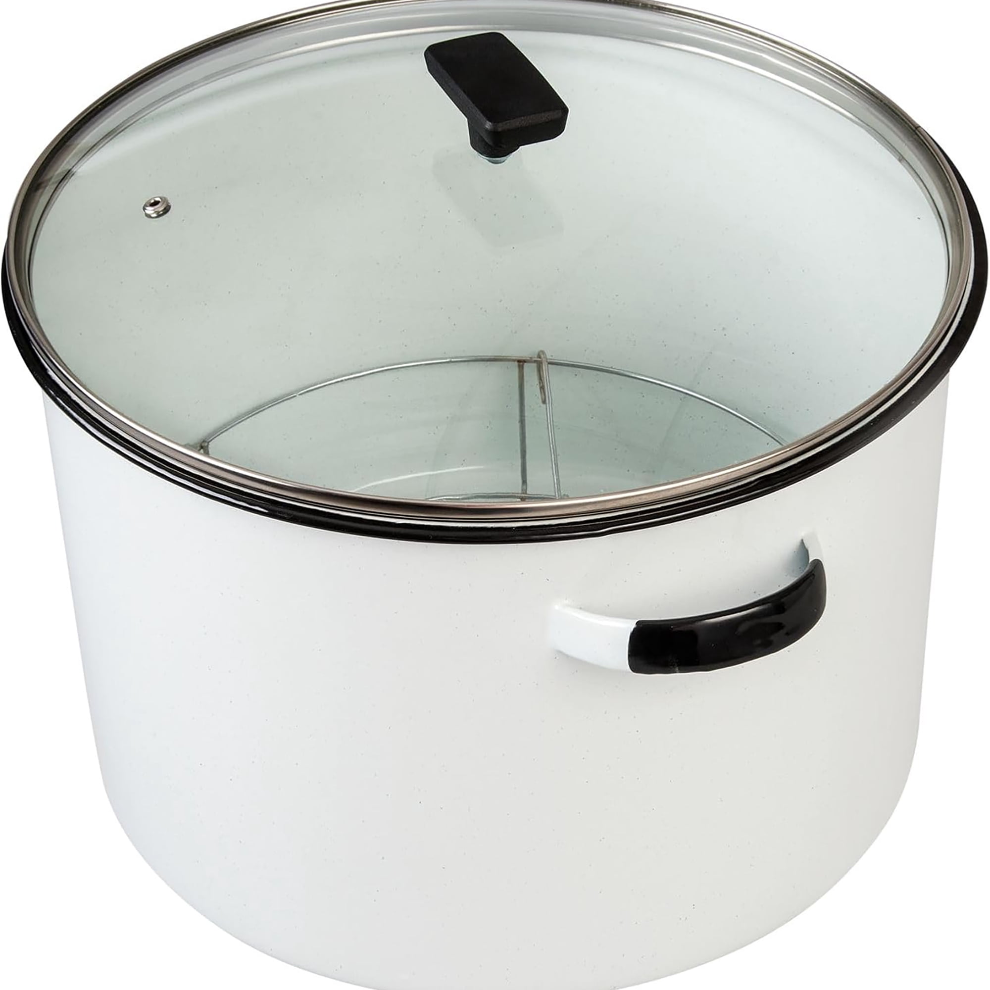Granite Ware Ceramic Over Steel Canner 21 qt White
