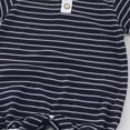 thumbnail image 4 of Ulanda Newborn Baby Boy Fall Romper Striped Long Sleeve Jumpsuit Infant Clothes (Black, 6-9 Months), 4 of 4