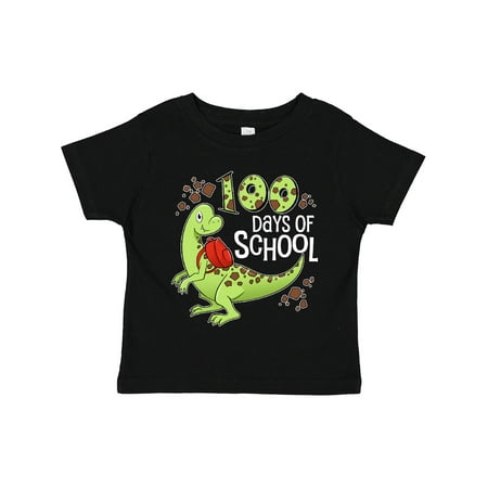 

Inktastic 100 Days of School Cute Green Dinosaur Gift Toddler Boy or Toddler Girl T-Shirt