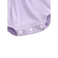 thumbnail image 4 of ITFABS Baby Girls Sleeveless Ribbed Romper,  Newborn Tie-up Arch Bridge Pattern U- Neck Playsuit, 4 of 6