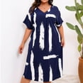 thumbnail image 6 of Simua Tshirt Dress Women Comfort Round-Neck Short Sleeved Printed Pullover Dresses Loungewear, 6 of 7