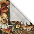 thumbnail image 2 of Ambesonne Rustic Kitchen Curtains, Farmhouse Summer Chamomiles, 55"x36", Orange Sepia and Off White, 2 of 3