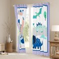 thumbnail image 3 of Homewish Kawaii Dinosaur Kids Black Out Curtains, Cute Cartoon Animal Curtains Pack of 2 (42x63 Each), Triangle Abstract Bedroom Curtains, Living Room Curtains Decor, 3 of 6