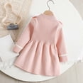 thumbnail image 4 of Antinious Girls Long Sleeve Round Neck Solid Knit Beaded Holiday Princess Dress, 4 of 5