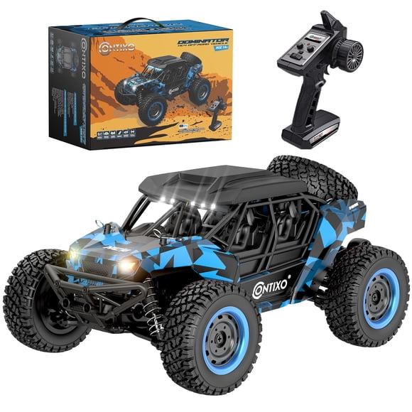 Contixo HC4A Voiture Télécommandée pour Enfants - 1:16 35 Km/h 4WD Tout-Terrain RC Camion avec Lumières LED, Télécommande 2.4GHz, Absorption des Chocs et Étanche