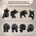 thumbnail image 4 of Black Bear Drawer Pull and Cabinet Knob - Rustic Decor Dresser Hardware for Mountain, Cabin, Lodge or Woodland Home Decorations with Wildlife Charm (Bear Head and Tail Set), 4 of 9