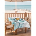 thumbnail image 2 of Outdoor Tablecloth with Umbrella Hole for Patio/Picnic/Party/Camping, Coastal Sea Turtle Waterproof Table Cloth Rectangle Table Cover Washable, Teal Green Summer Ocean Coral Sea Fish (54"x 80"), 2 of 9