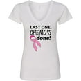 thumbnail image 3 of Inktastic Last One, Chemo's Done Women's V-Neck T-Shirt, 3 of 5