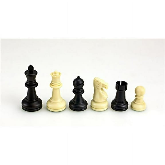 Sterling Games 2376 3.75 in. King Single Weighted Chess Pieces, Plastic
