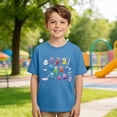 thumbnail image 6 of Shadoumai T-Shirts for Girls 14-16 Letter Print O Neck Shirt Short Sleeve T-Shirt Loose Preppy Tops Flower Girl Shirt Toddler, 6 of 7