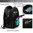 thumbnail image 4 of Pofeuu Rex Dinosaur With Sunglasses Print Storage Laptop Backpack with USB Charging Port[Water Resistant] College Computer Bookbag Fits, 4 of 7