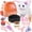 Orange, variant on Gelomee 16 Pcs Cat Toys Interactive for Kids, Stuffed Animals for Girls, Plushie Toy for Toddler Boys with Talking , Birthday Gifts for 1-3 Year Old