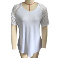 thumbnail image 3 of Blusa de Cuello redondo Nikou manga corta a rayas, 3 of 3