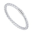 thumbnail image 7 of Women Fashion Leather Rope Braided Buckle Bracelet Bangle Wrap Jewelry Gift, 7 of 7