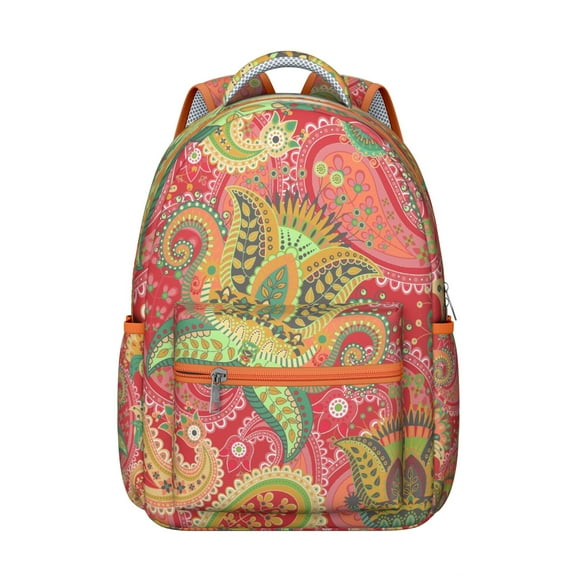 Eye-Catching Paisley Backpack - Best Paisley Gift for School & Travel, Lightweight Bookbag with Laptop Sleeve, Trendy College Backpack